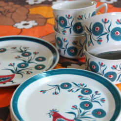 Stavangerflint Morgenfugl カップ、プレート